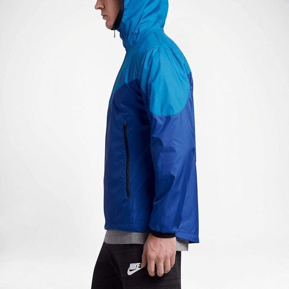 NEW Mens XXL NIKE Sportswear Windrunner Full Zip up Jacket Logo 917809-435 Blue - Picture 2 of 5